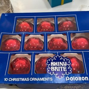 Vintage 20 Shiny Brite Red Ornaments
